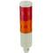 Industrial signaling tower lamp. Warning traffic light with red orange LED lights 12 VDC
