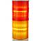 Industrial signaling tower lamp. Warning traffic light with red orange LED lights 12 VDC