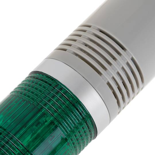 Wieża sygnalizacyjna przemysłowa. Sygnalizacja świetlna z pomarańczowymi czerwonymi zielonymi LED 12 VDC