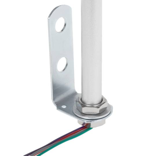 Wieża sygnalizacyjna przemysłowa. Sygnalizacja świetlna z pomarańczowymi czerwonymi zielonymi LED 12 VDC