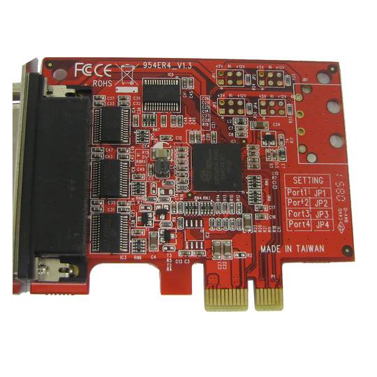 PCI-Express-Karte der Serie 16C950 (4S 4xDB9 Kabel)