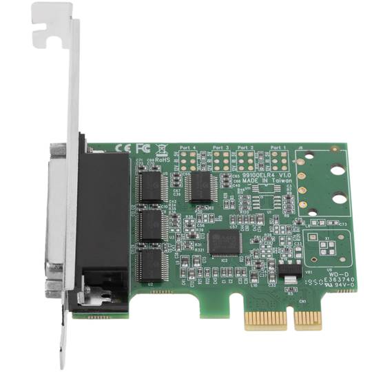 PCI-Express 16C950 FLEX-ATX-kaart (4S-kabel 4xDB9)