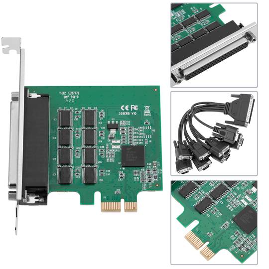 PCIe scheda PCI-Express RS232 16C1050 compatibile a 8 porte Flex-ATX