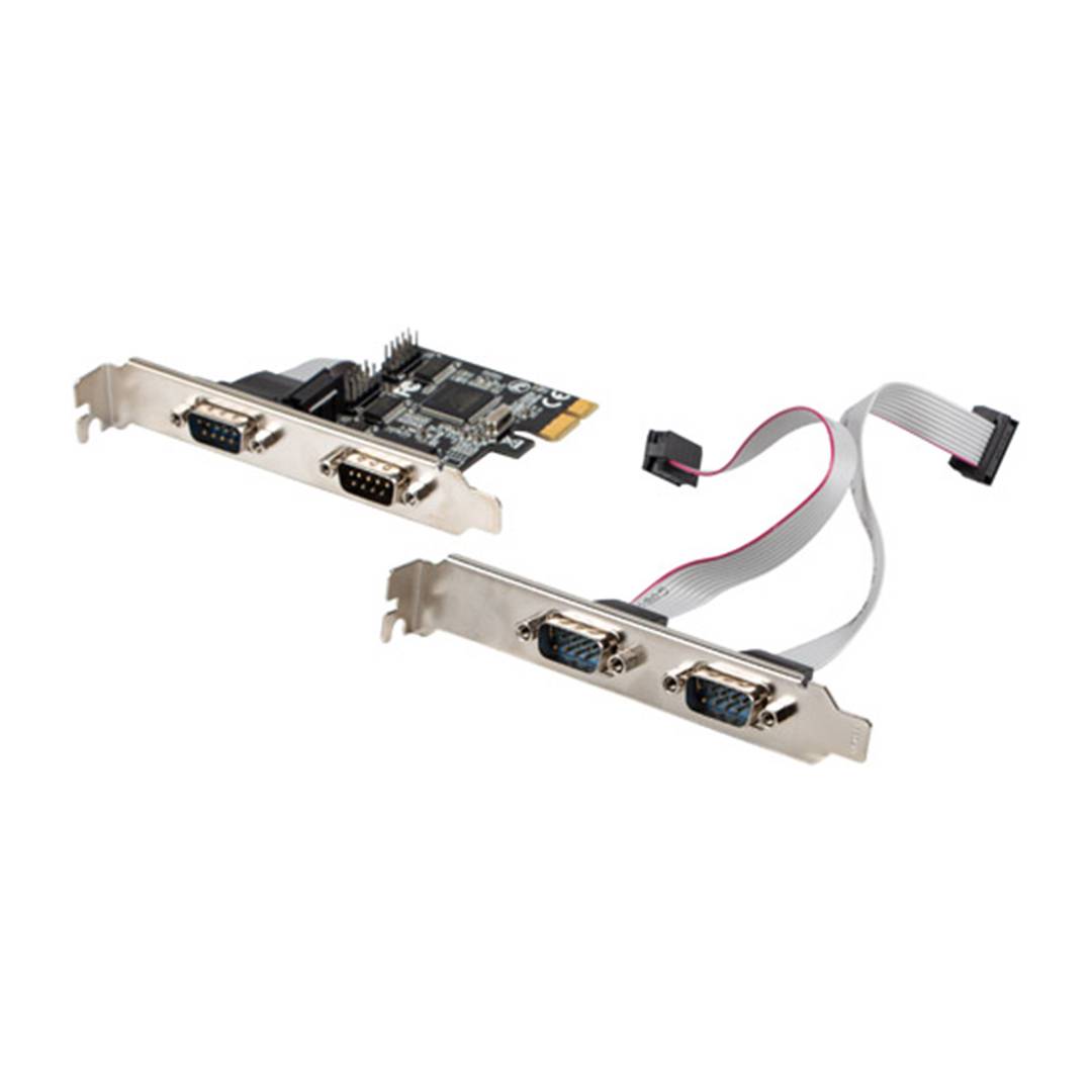 Karta PCI Express Lanberg X1 z 4 złączami DB-9 (COM) PCE-DB9-004