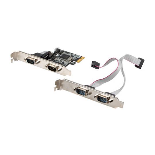 Karta PCI Express Lanberg X1 z 4 złączami DB-9 (COM) PCE-DB9-004