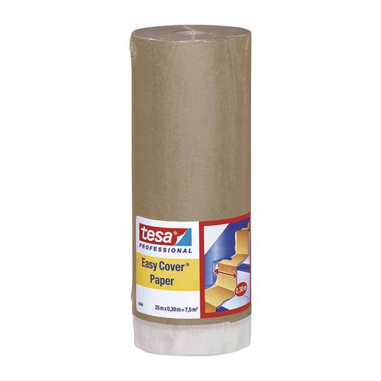 Papel Easy Cover para cubrir zócalos y marcos de puertas y ventanas de 25 m x 300 mm TESA 4364