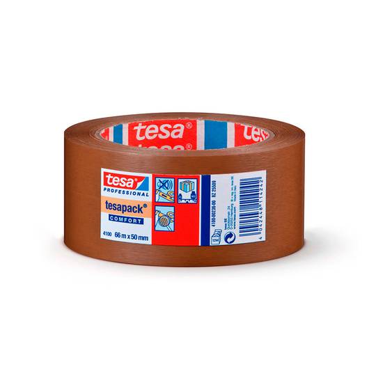 Nastro da imballo in PVC ruvido 66 mx 50 mm marrone TESA 4100