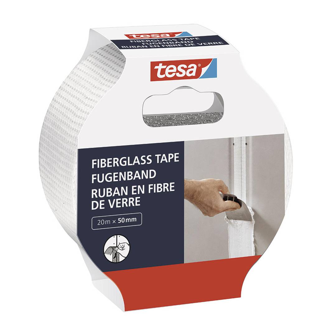 Fiberglass tape 20 mx 50 mm white TESA 52512-00000-01