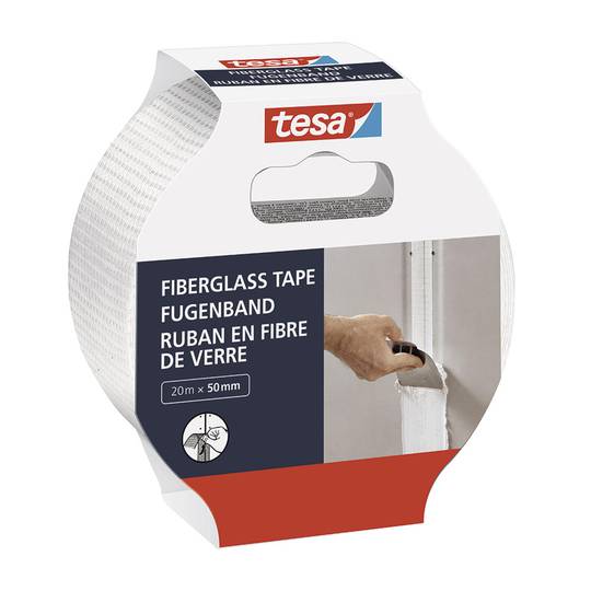 Fiberglass tape 20 mx 50 mm white TESA 52512-00000-01