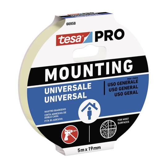 TESA 66958 5 mx 19 mm biała uniwersalna profesjonalna taśma montażowa
