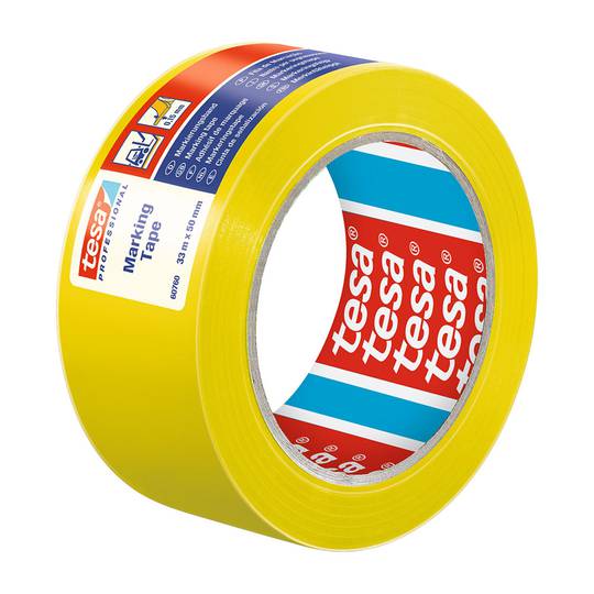 Yellow TESA adhesive tape for beaconing 33 mx 50 mm ‎60760-00095-15