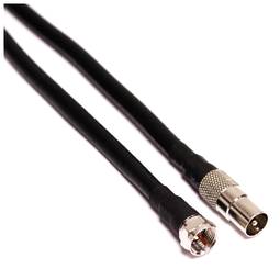 Cable coaxial RG6U F macho a TV macho de 1.5m