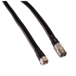 Câble coaxial RG6U F mâle à TV femelle 2.5m