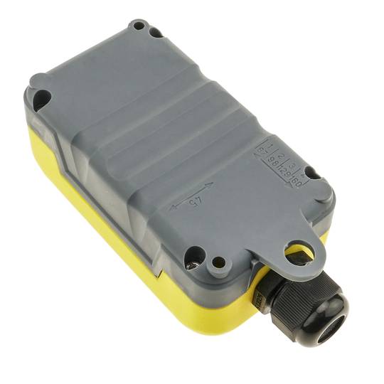 Caixa de 1 polsador momentani i parada d'emergència de la sèrie LAY5