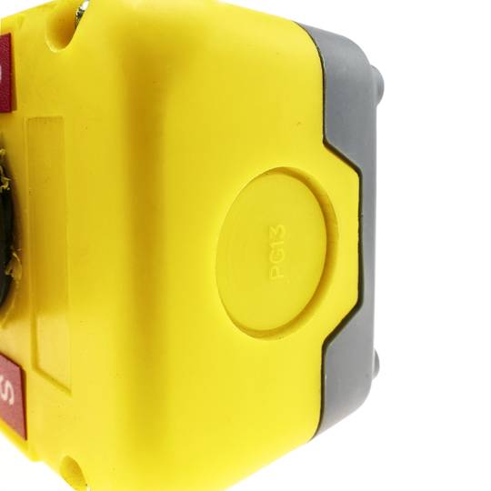 Caixa de 1 polsador momentani i parada d'emergència de la sèrie LAY5