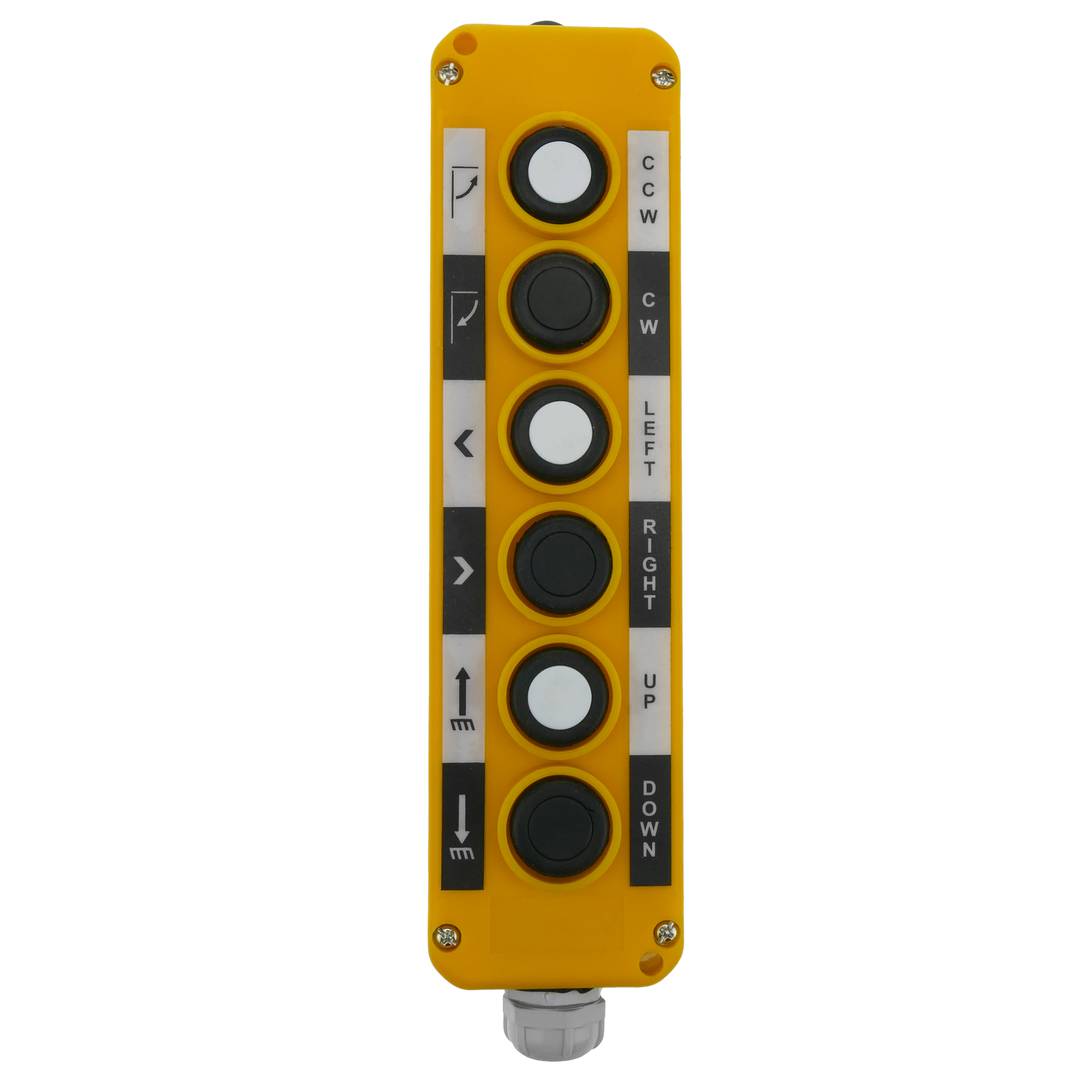 Control box with 2+2+2 momentary push button by LAY5 series