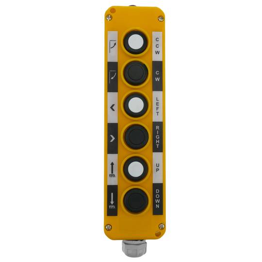 Control box with 2+2+2 momentary push button by LAY5 series