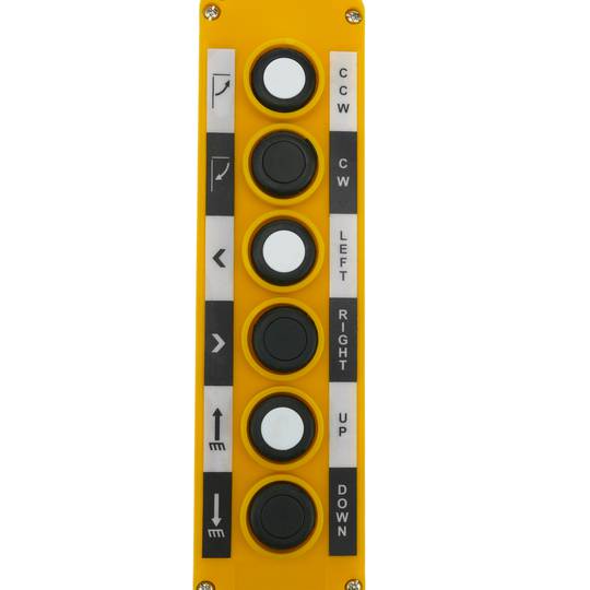 Control box with 2+2+2 momentary push button by LAY5 series