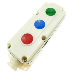 Caixa de controle com 3 botão de pressão momentâneos 1NO 1NC LA5821-1