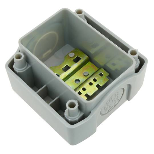 Caixa de controle dispositivos elétricos para 1 botão de pressão ou cinza 22 mm chave amarela