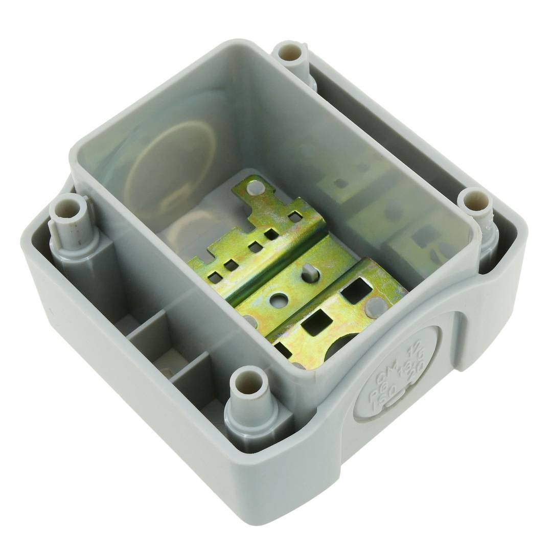Caixa de controle dispositivos elétricos para 1 botão de pressão ou cinza 22 mm chave amarela