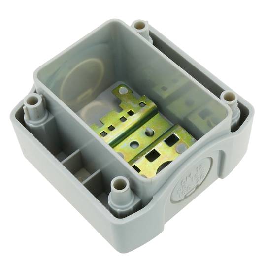 Caixa de controle dispositivos elétricos para 1 botão de pressão ou cinza 22 mm chave amarela