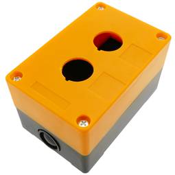 Caixa de controle dispositivos elétricos para 2 botão de pressão ou cinza 22 mm chave amarela