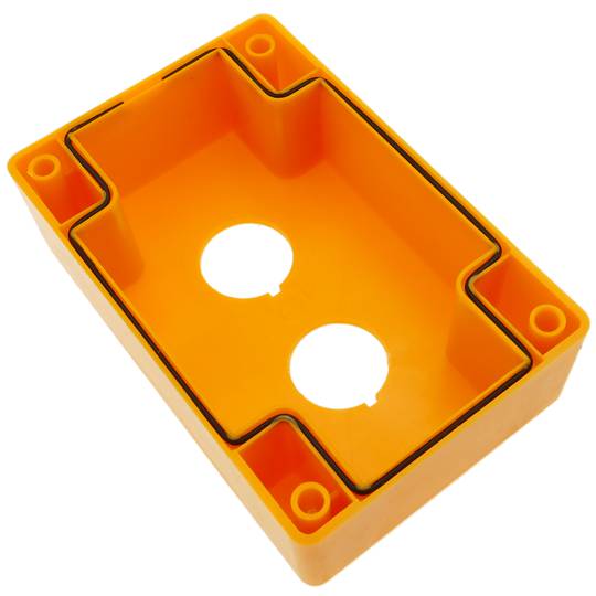 Caixa de controle dispositivos elétricos para 2 botão de pressão ou cinza 22 mm chave amarela