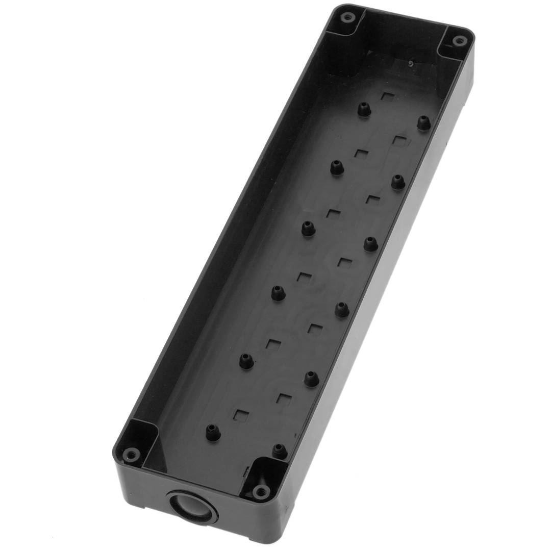 Schaltkasten elektrische Geräte für 5+1 Taster oder Schalter 22mm grau Kunststoff gelb