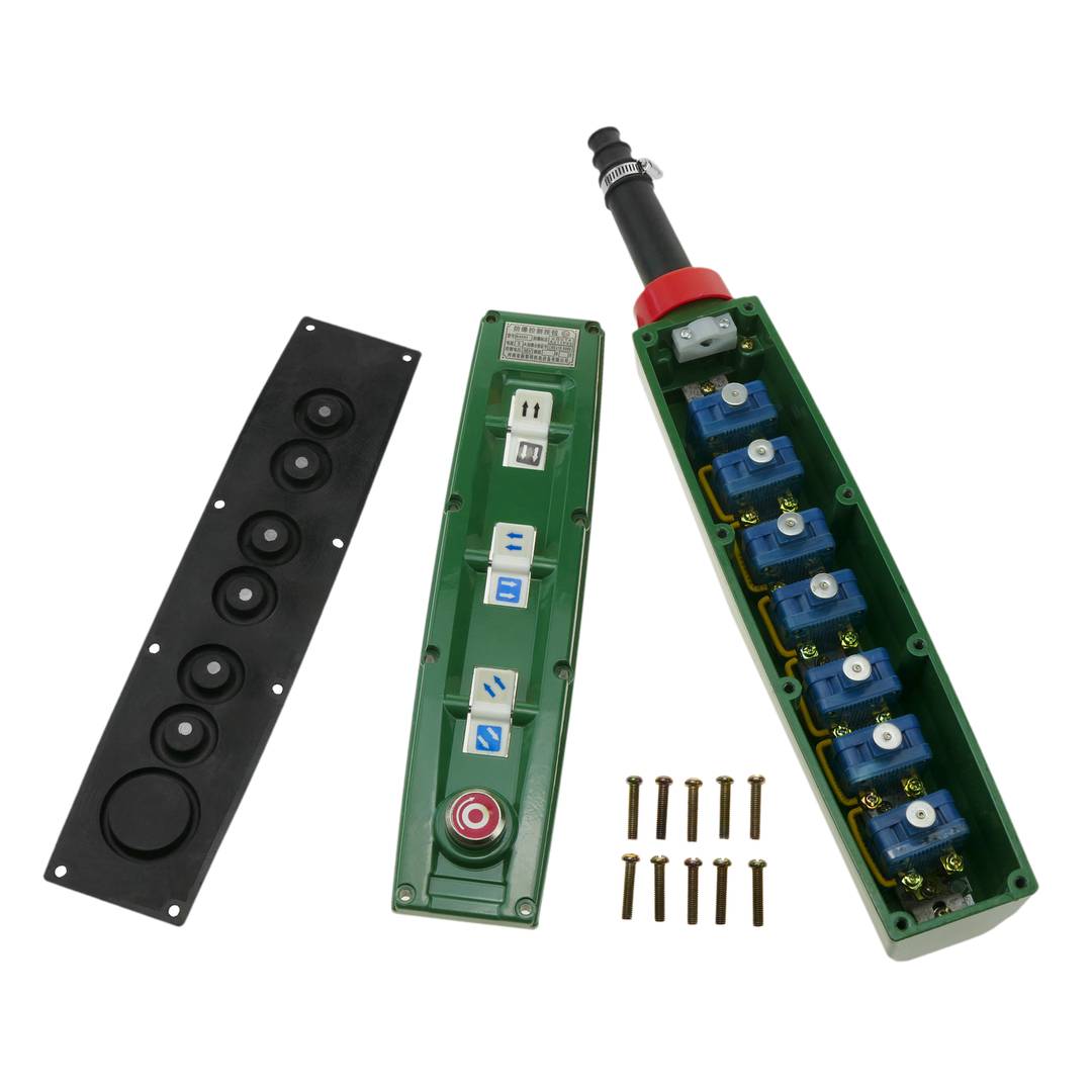 Scatola di controllo con 2+2+2 pulsanti momentaneo e arresto d'emergenza da serie BAK63