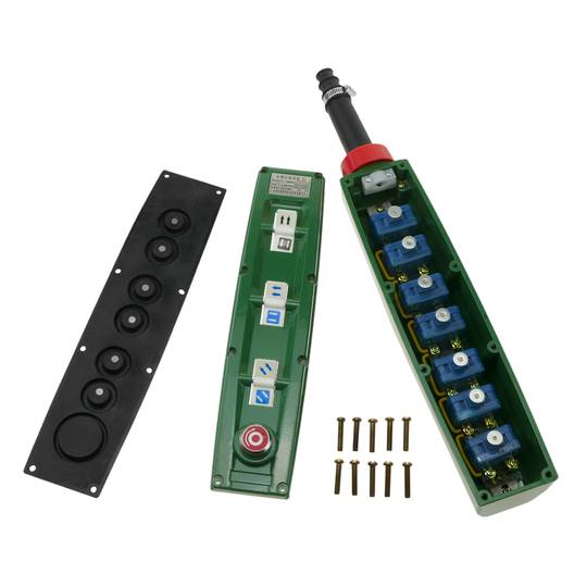 Scatola di controllo con 2+2+2 pulsanti momentaneo e arresto d'emergenza da serie BAK63