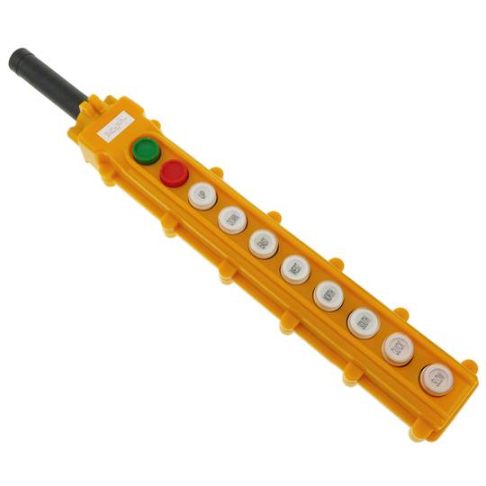 Caixa de 2+2+2+2 polsadors momentanis i 2 commutadors de la sèrie COB