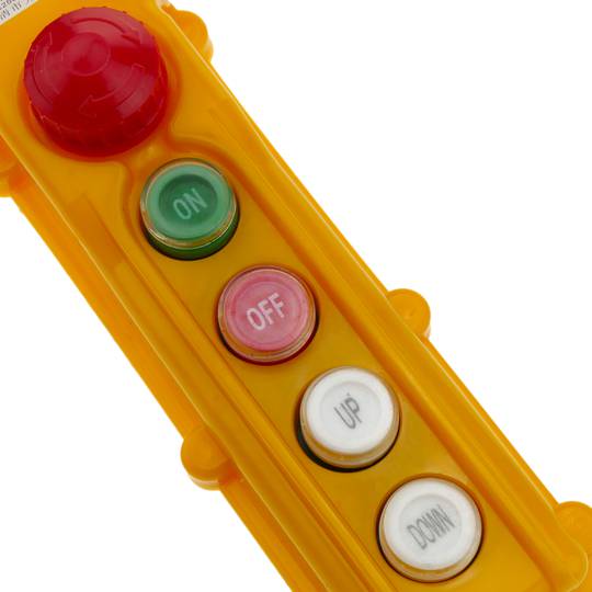 Doos met 2 drukknoppen en 2 schakelaars en noodstop uit de COB-serie