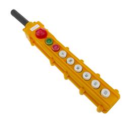 Doos met 2 + 2 + 2 tijdelijke drukknoppen en 2 schakelaars en noodstop van de COB-serie