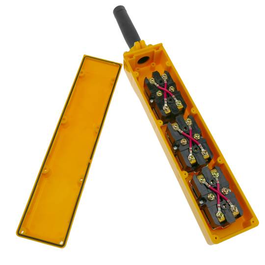 Steuerung Kontrolle Station Kasten mit 2+2+2 momentanem taste Druckknopf von COB 70x65x315mm