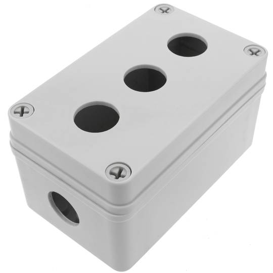 Schakelkast voor elektrische apparaten voor 3 drukknoppen of schakelaars 22 mm grijs