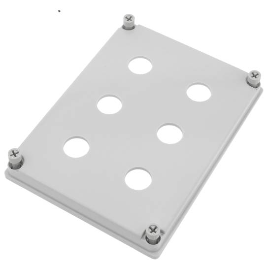 Caixa de control de dispositius elèctrics per a 6 polsador o interruptor de 22 mm beix