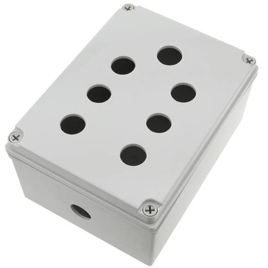 Caixa de controle dispositivos elétricos para 7 botão de pressão ou cinza 22 mm beige