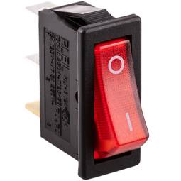 Luminous red rocker switch SPST 3 pin