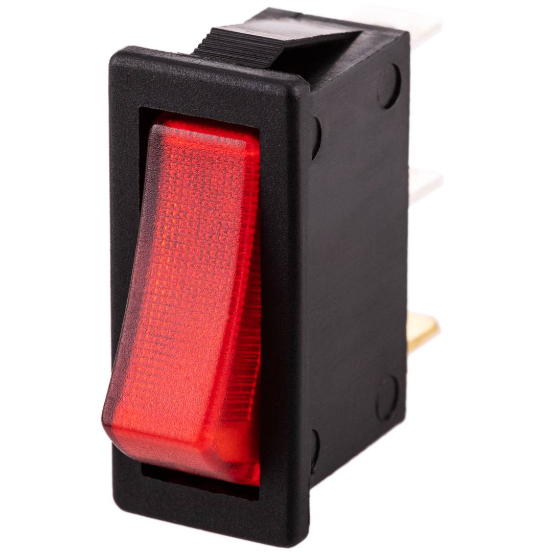 Interrupteur à bascule avec couvercle de sécurité rouge 12V 20A lumière LED  rouge SPST interrupteur d'allumage à bascule commande marche/arrêt