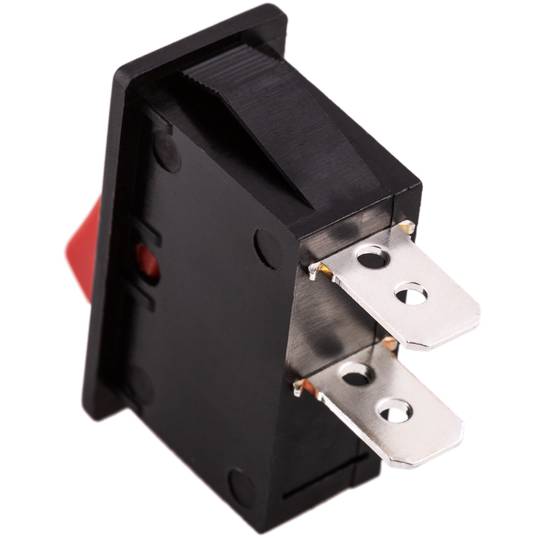 Red Rocker Switch Spst 2 Pin Cablematic