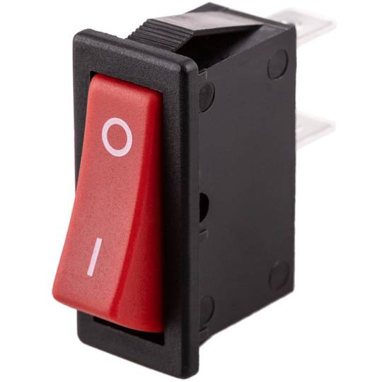 Interruptor basculante rojo SPST 2 pin