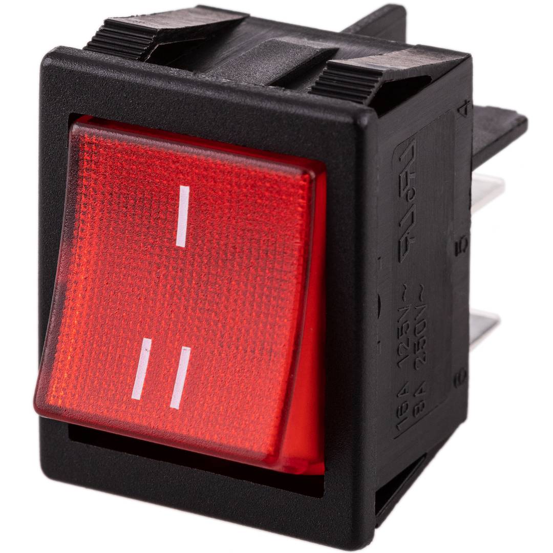 Interruptor Conmutador Basculante Rojo Luminoso Dpdt 6 Pin Cablematic 8578
