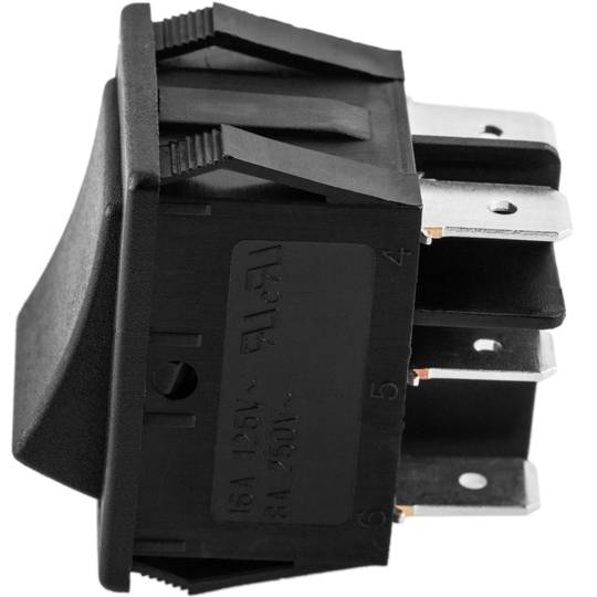 Black rocker switch DPDT 6 pin