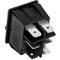 Black rocker switch DPDT 6 pin