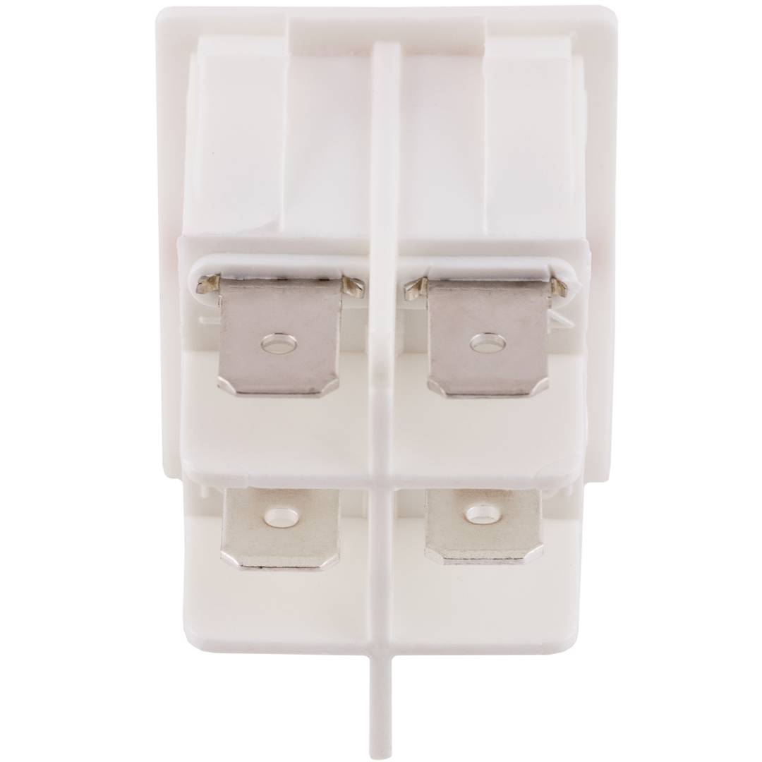 Leuchtender rot Wippschalter DPST 4-polig weißes Gehäuse