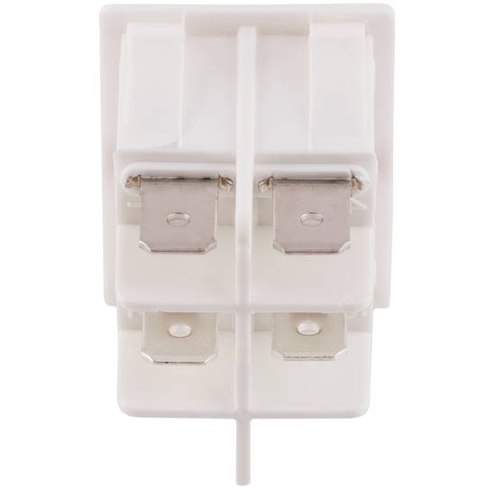 Leuchtender rot Wippschalter DPST 4-polig weißes Gehäuse