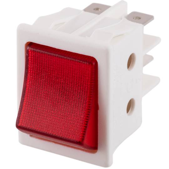 Interruptor basculante rojo SPST 2 pin - Cablematic