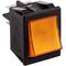Luminous amber rocker switch DPST 4 pin