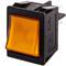 Luminous amber rocker switch DPST 4 pin